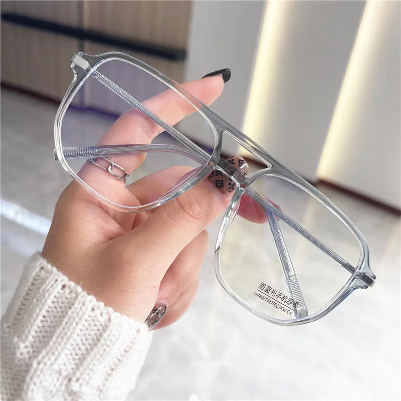 Vintage Retro Style Woman Eyeglasses Square Shape Anti Blue Light Men\'s Glasses Frames Korean Fashion Female Glass