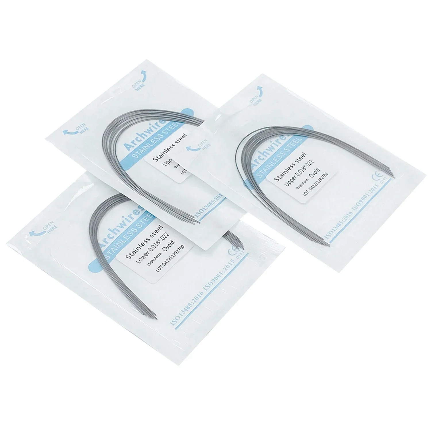 JOLANT Aço Inoxidável Arch Wires, Orthodontic Archwire, Ferramenta Dentista, Redonda, Retangular, Forma Natural, Ovoid, 10pcs por pacote