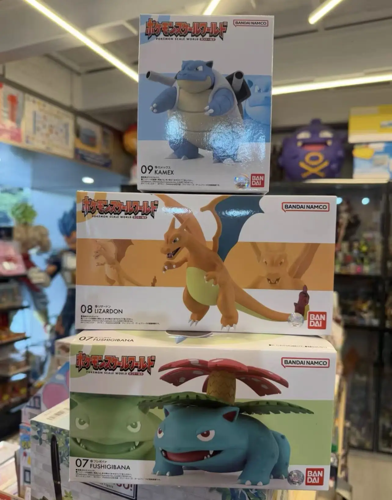 nouvel-arrivage-bandai-candy-pokemon-scale-world-johto-region-samuel-oak-charizard-blastoise-venusaur-anime-figurines-originales-jouets-cadeaux