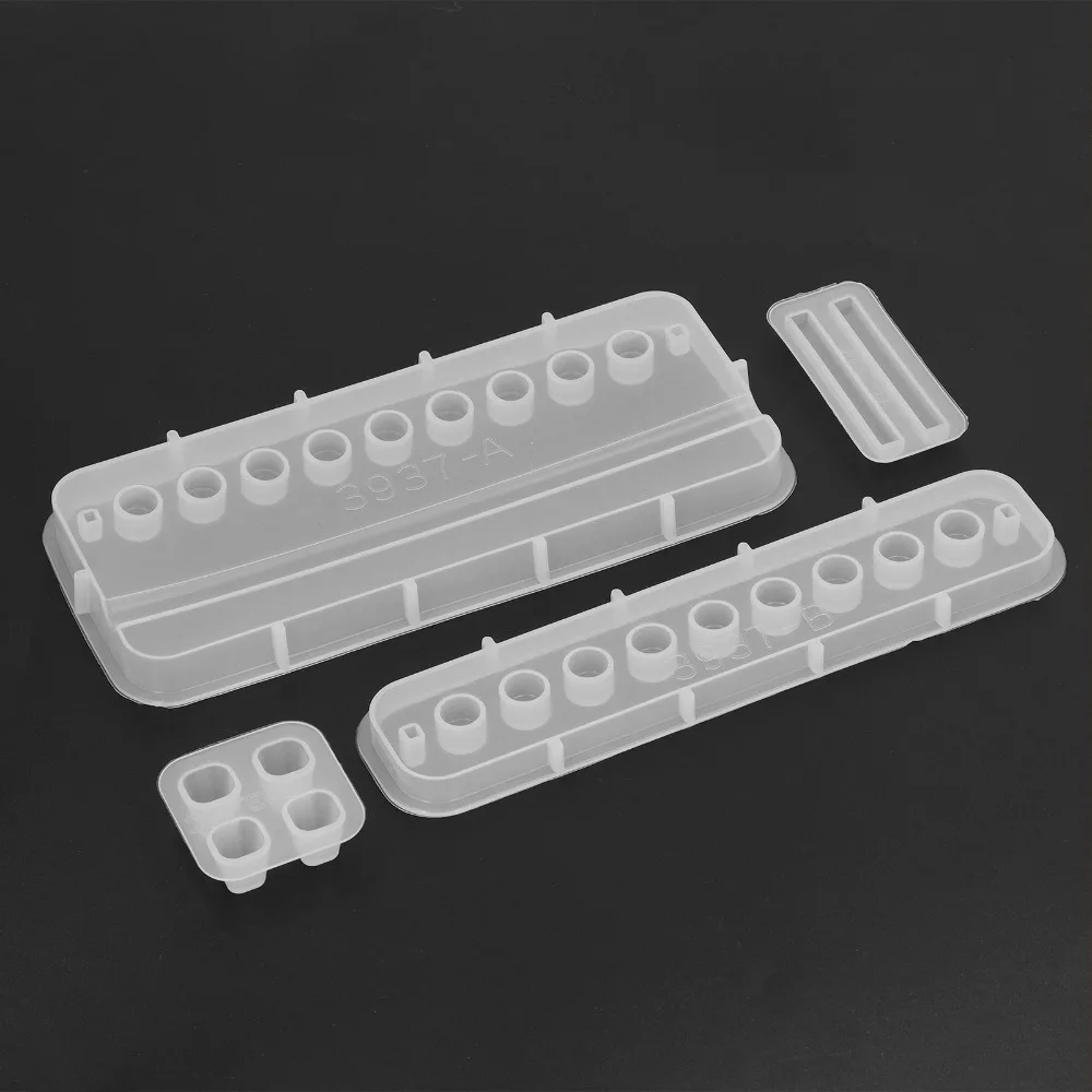 4pcs Silicone Material Pen Holder Mold Easy Demoulding Soft Tear Resistant Pencil Storage Rack Mold Desktop Organizer Mold