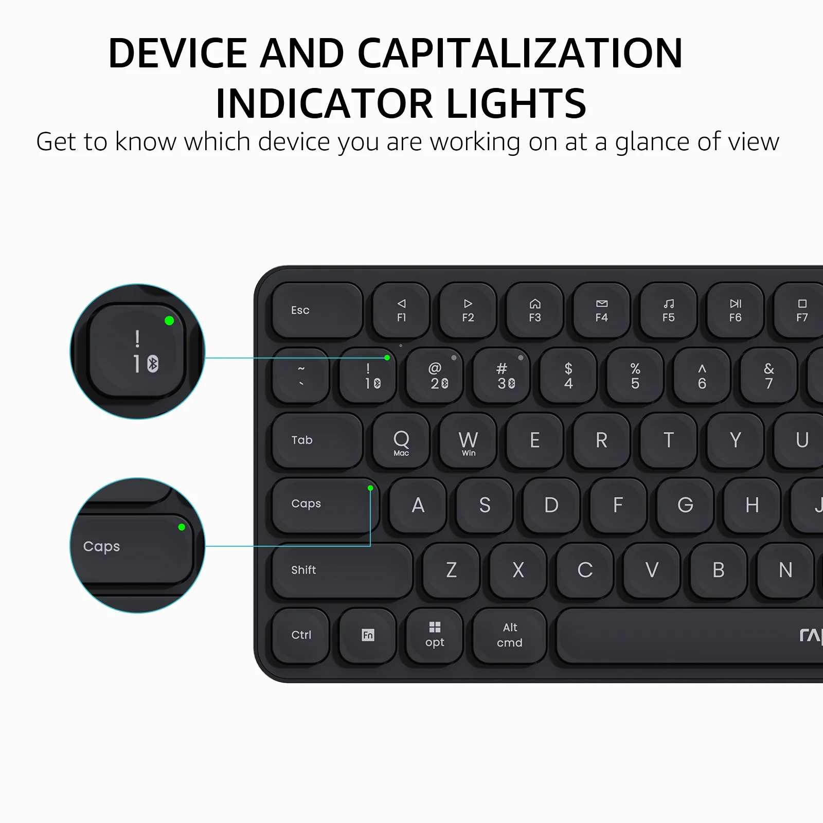 Imagem -04 - Conjunto de Teclado e Mouse Bluetooth Rapoo Multi-device Combo Suporta Dispositivos 2.4g 5.0 4.0 9010m