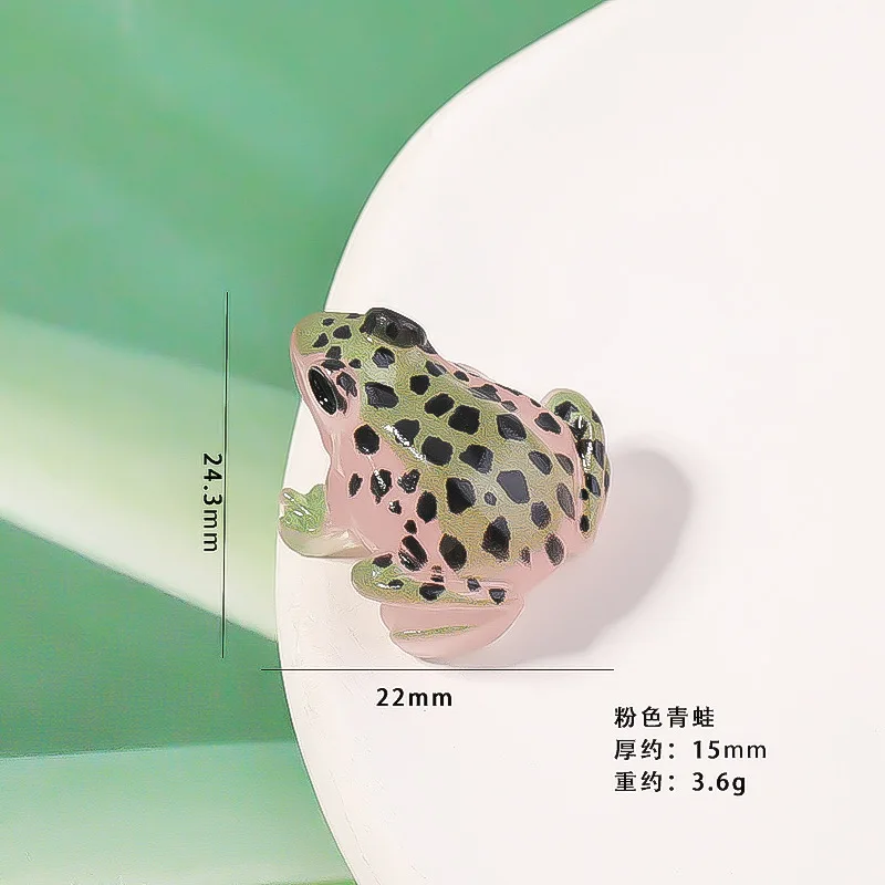 5 قطع من تماثيل الضفدع المضيئة المصغرة بألوان زاهية، مثالية لتزيين المناظر الطبيعية الطحلبية، وتزيين حافظة الهاتف المحمول #6