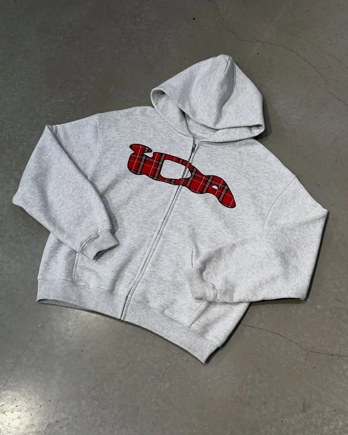 Y2K جديد قلنسوة بسحاب المرأة القوطية موضة شارع العليا الأمريكية خمر رسالة مطبوعة جاكيتات للرجال ملابس فضفاضة للنساء #2