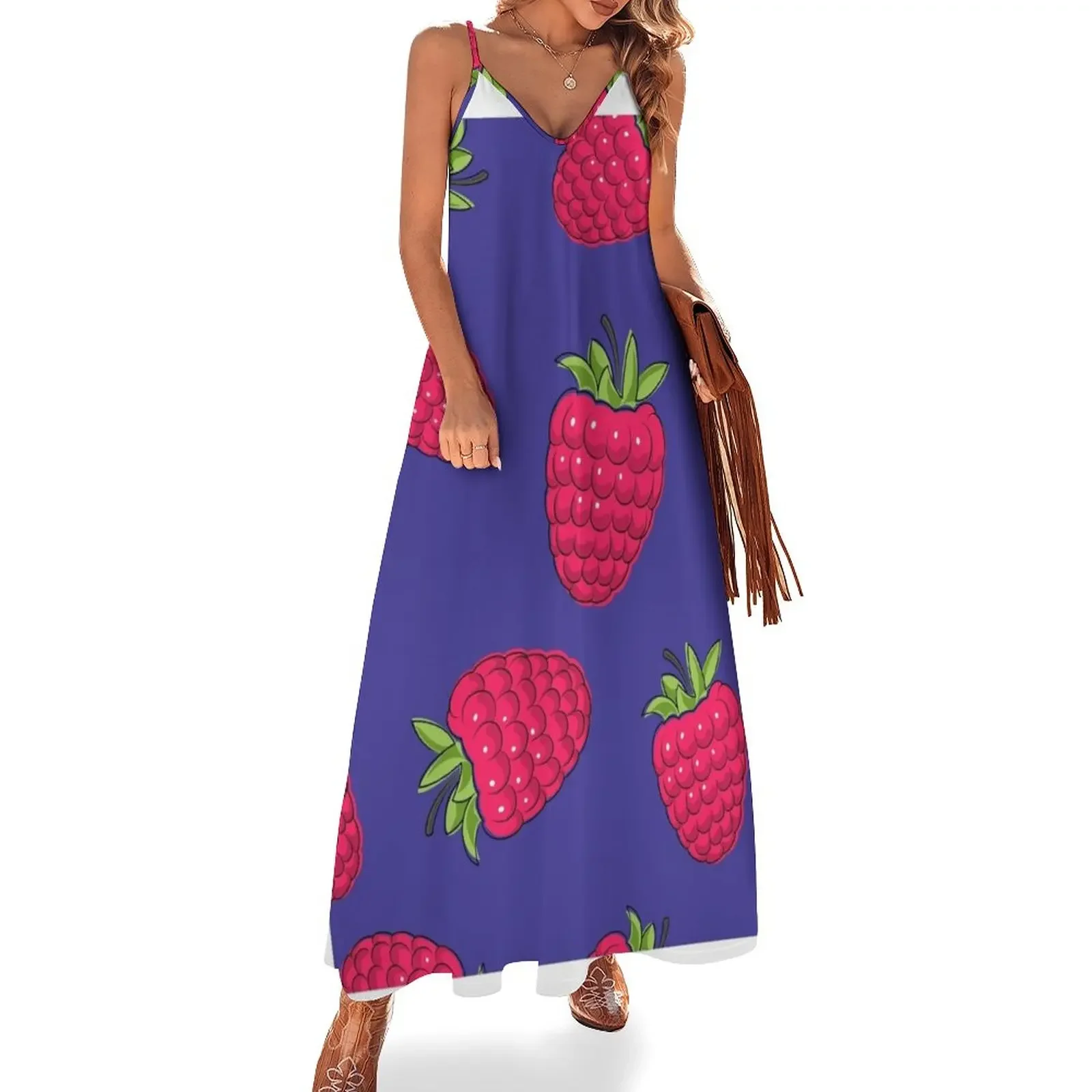 

Raspberry Design Sleeveless Dress Beachwear woman dress summer dresses womens 2025 Dresses gala