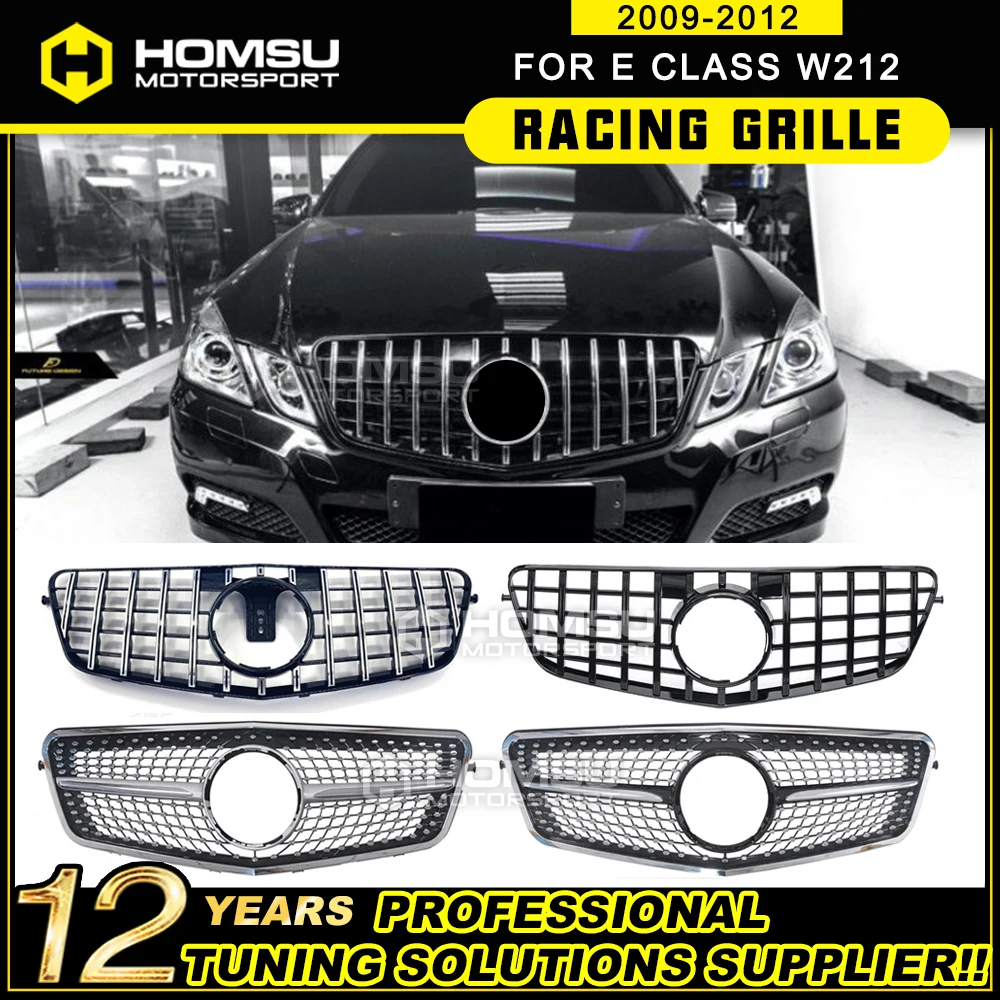 2009 2010 2011 2012 2013 For Mercedez E class Sedan W212 GT R Grille  E300 E320 E260  Front Bupmer Gt Grille