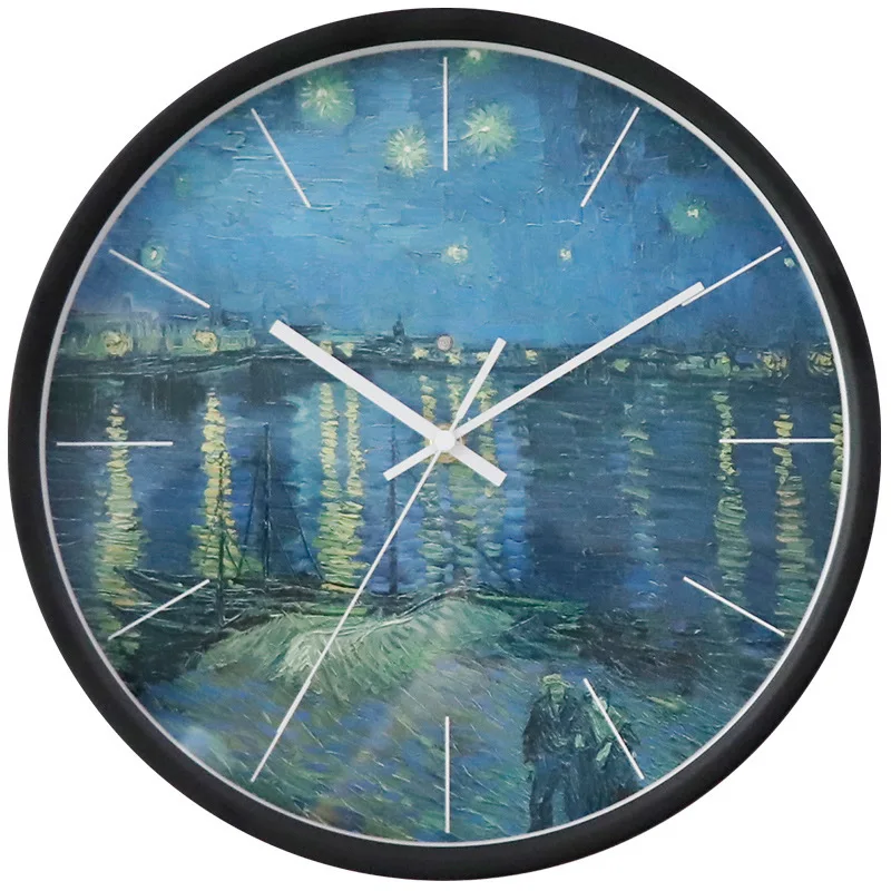 Voice-activated luminous wall clock, simple modern wall watch, bedroom study home clock, living room decoration creative clock