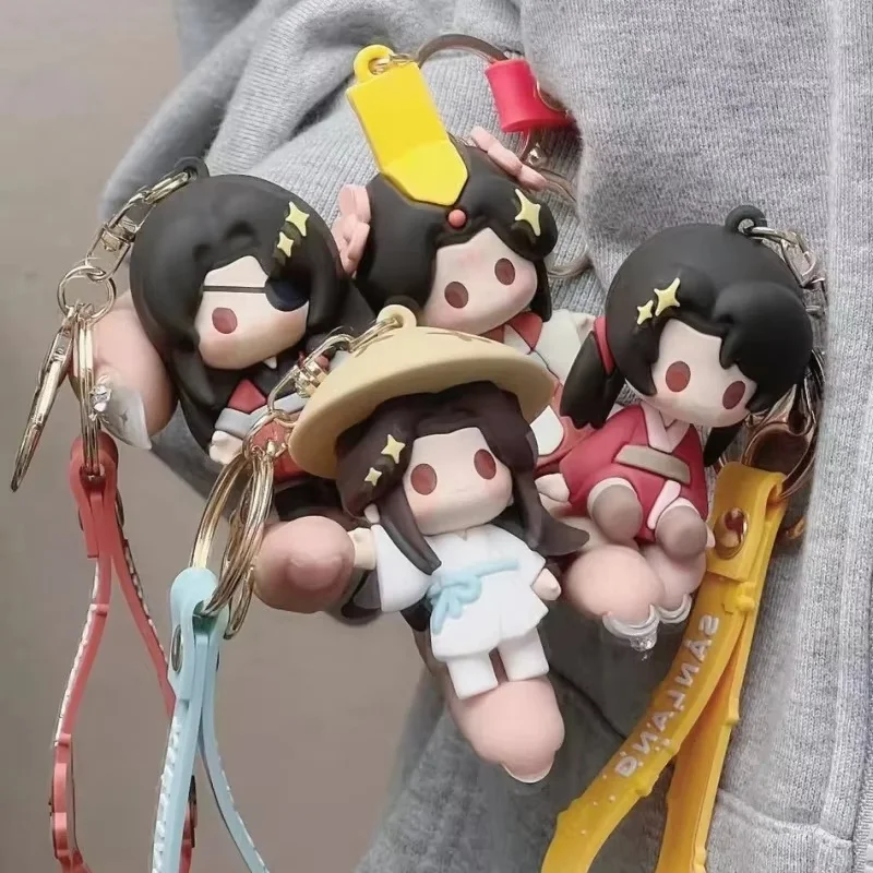 2024 Heaven Official'S Blessing Keychain Tgcf Xie Lian Hua Cheng Chain Soft Rubber Keyring Phone Pendant Backpack Ornament Doll