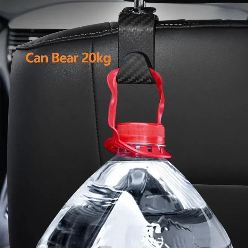 4 pcs Thickened carbon wire pattern hook Universal car seat back purse hook interior Multi functional item hooks inside the car