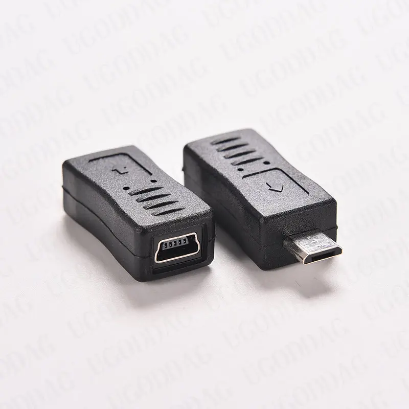 Micro USB Male to Mini USB Female Adapter Connector Converter Adaptor for Mobile Phones MP3