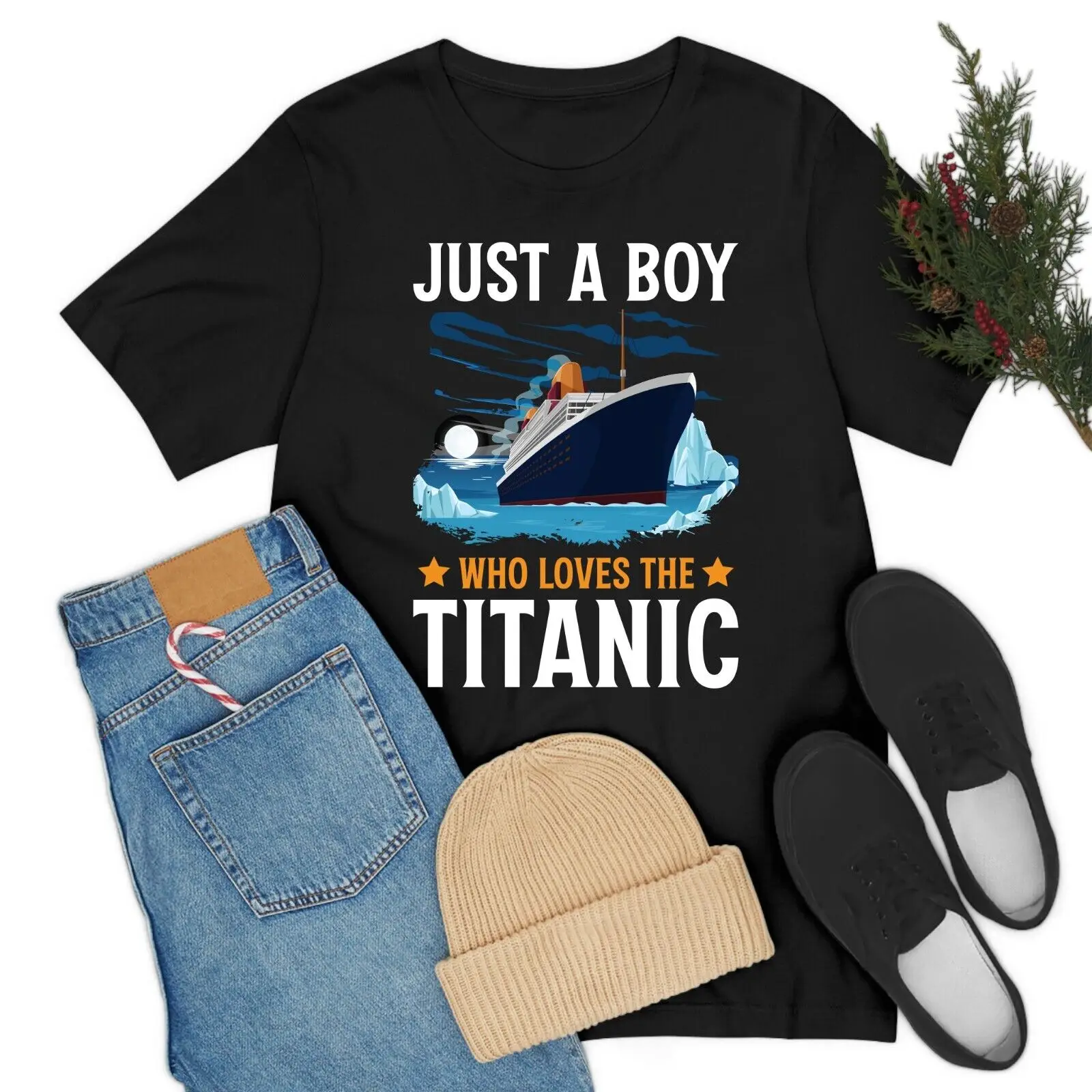 Just A Boy Who Just Loves The Titanic Cruise Ship T-shirt For Men Women