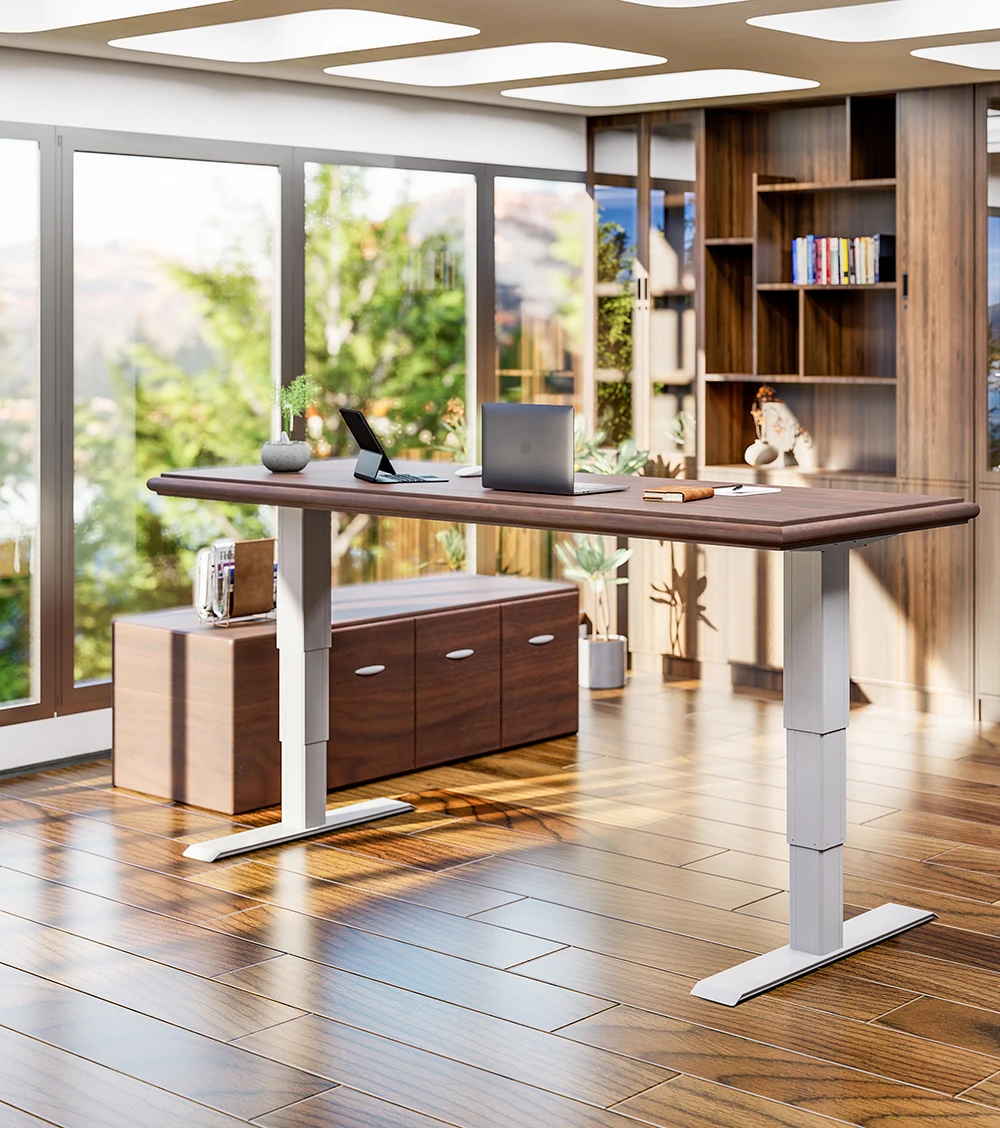 Modern Large Aluminum Lifting Column Set Stroke Height Adjustable Desk with DC12/24V Wireless Controller 25mm/s Speed