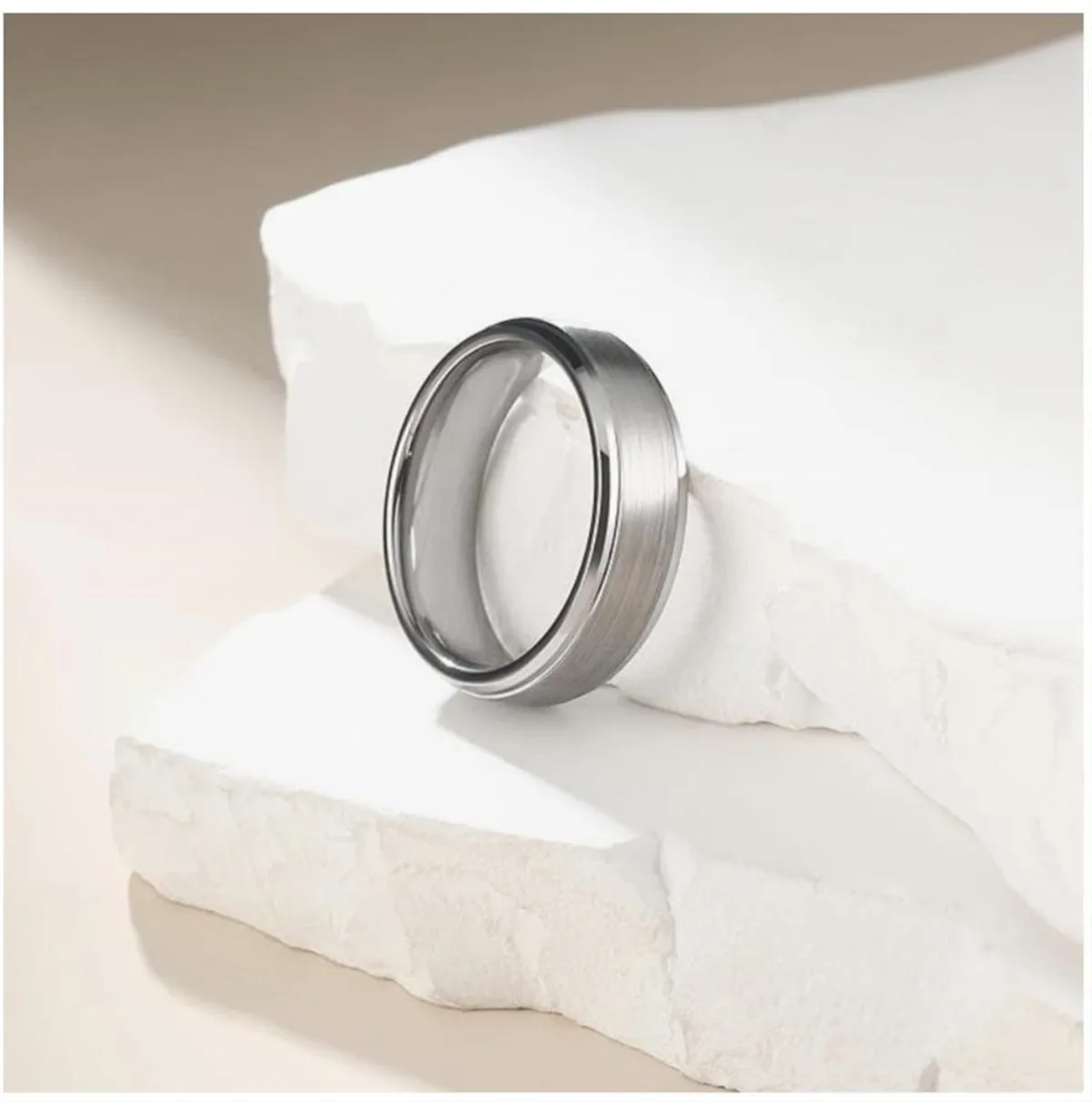 PT950 Platinum ทังสเตน 6 มม.9 มม.แหวนหมั้นแหวน 10K เพชรแท้งานแต่งงานแหวนที่กําหนดเอง rose gold