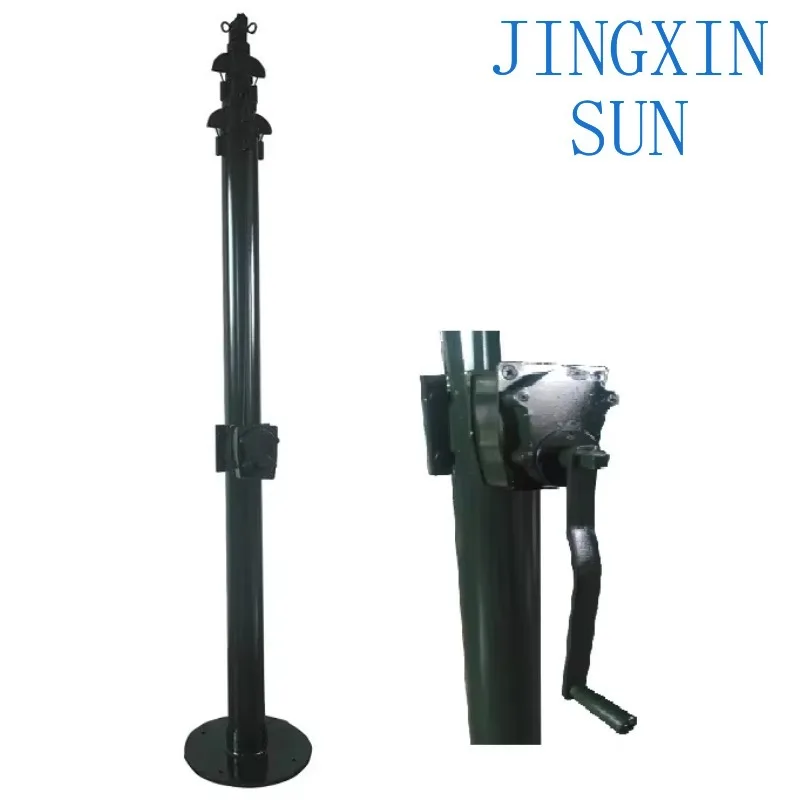 Purchase 12 feet 3 meters telescopic light mast fixing tower with hand crank winch  camera pole