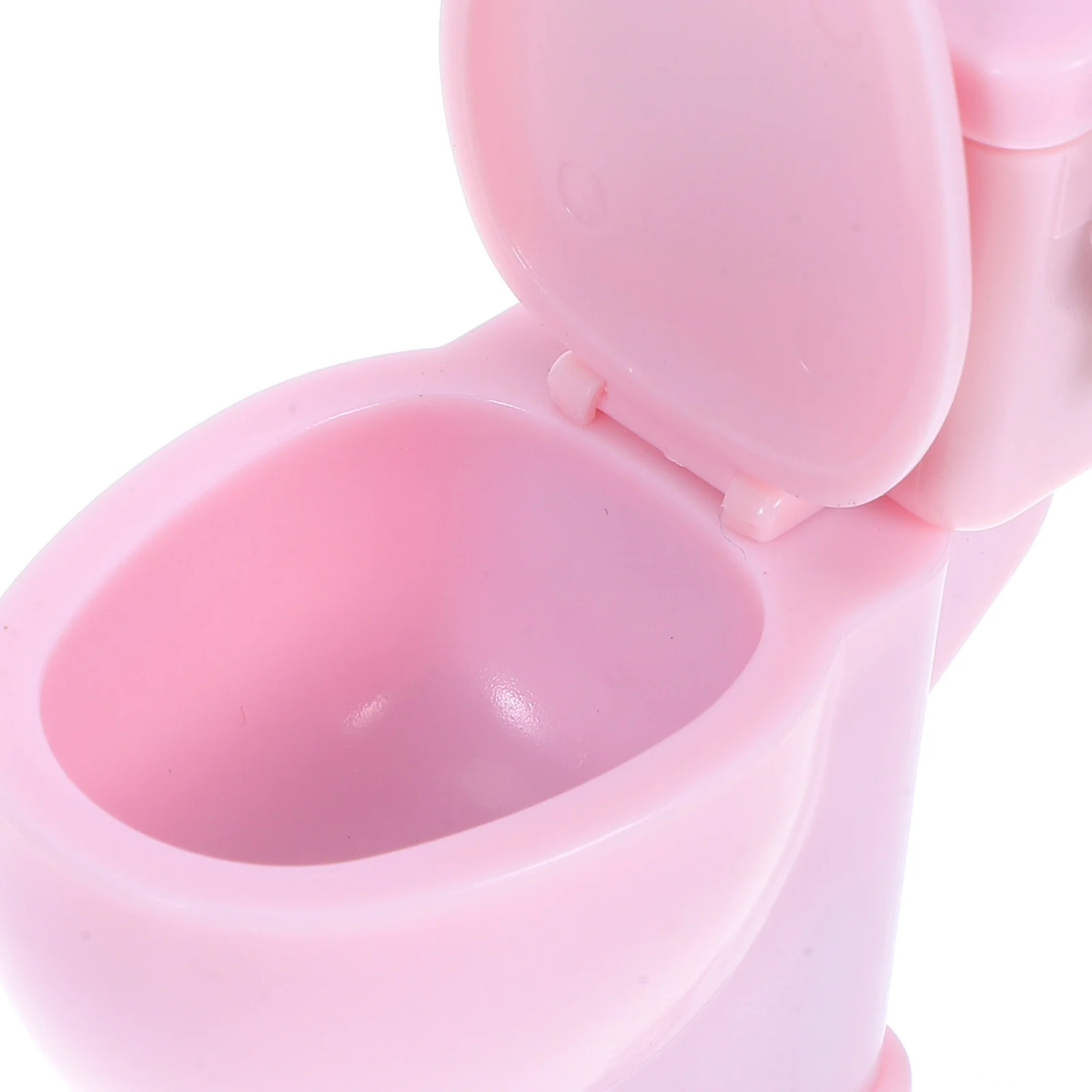 2Pcs Dollhouse Bathroom Accessories Miniature Toilet Set for Tiny House Furniture Realistic Design Kids Role Playing Learning