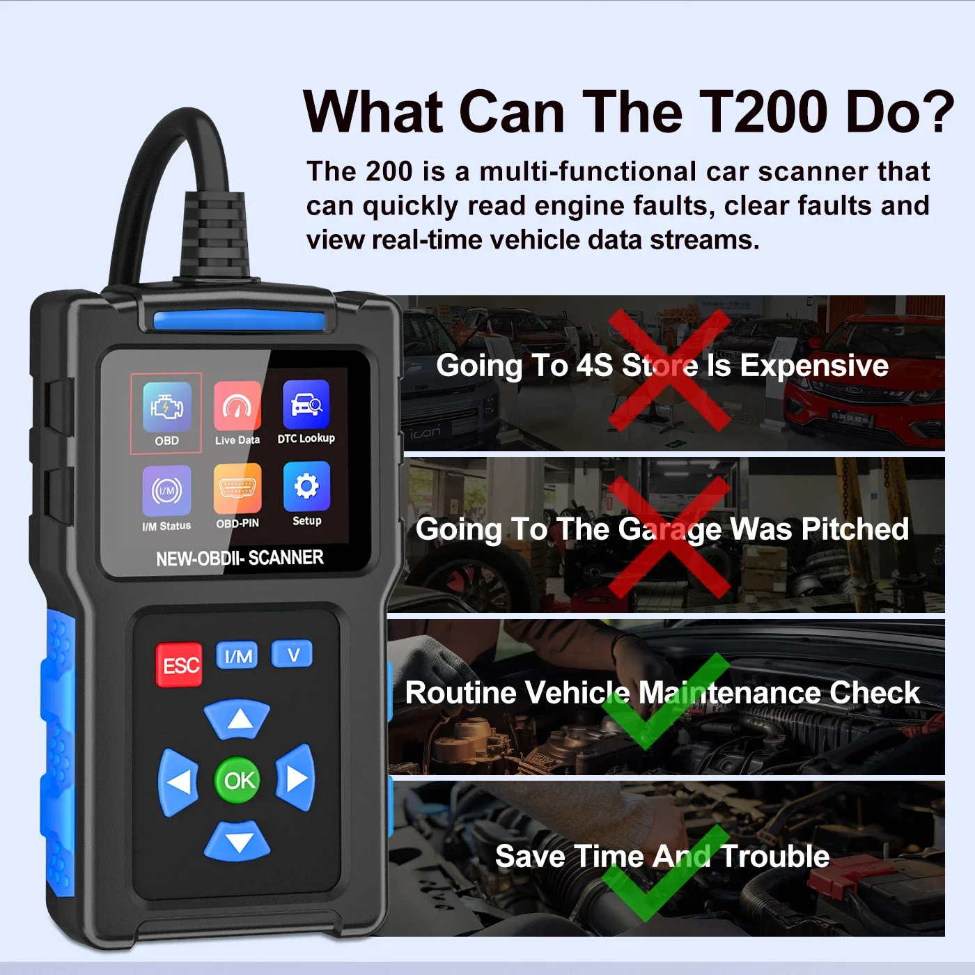 VESSTEK-TopDiag T200/T100 Auto - Obd2 Code Reader 2.4 Inch recensie en prijs