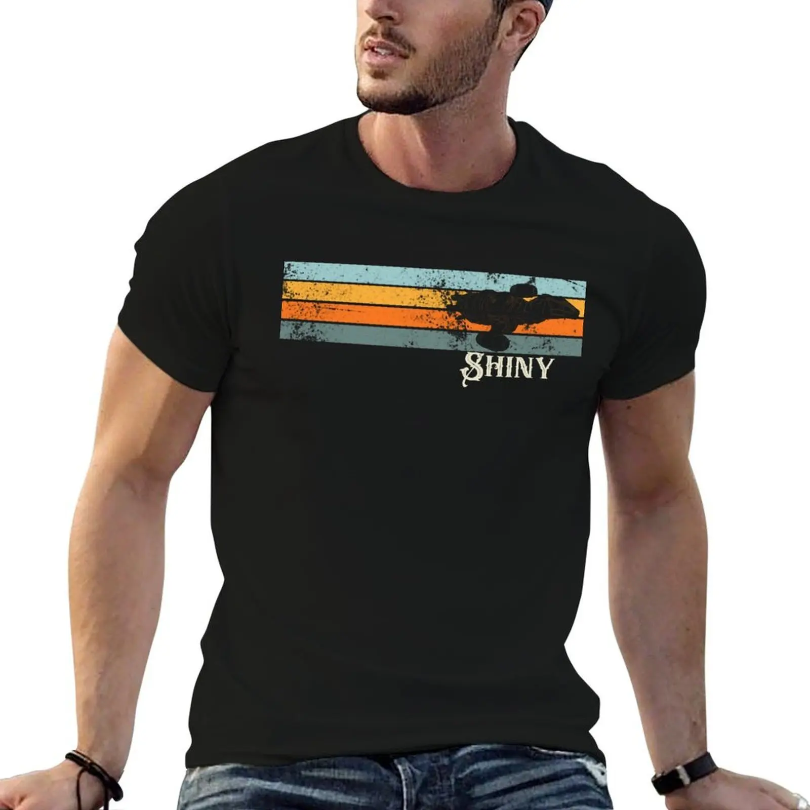 Retro Shiny Firefly Serenity T-Shirt man t shirt cotton high quality cotton tshirt 100% t shirts for man cotton funny T-shirt