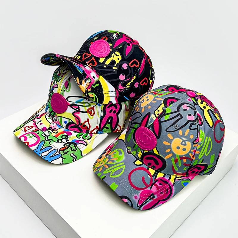 

New Unisex Paintings Graffiti Letter Baseball Hats Breathable Personal Sunshade Hip Hop Peaked Caps Versatile Fashion Hardtop