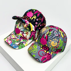 Neue Unisex-Gemälde Graffiti Brief Baseball-Hüte atmungsaktive persönliche Sonnenschirm Hip Hop Peaked Caps vielseitige Mode Hardtop