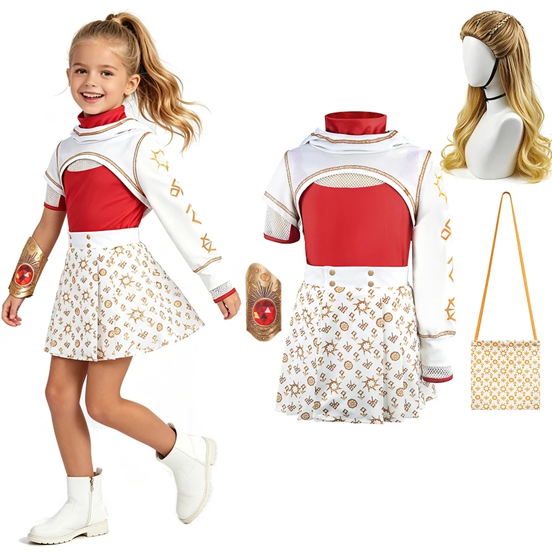 Zombies Adventure Addison Same Style Girls Outfits Halloween Cosplay Performance Children's Costume Carnival Party Kids Clothes