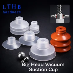 10PCS Pneumatic Vacuum Sucker 8mm Mounting Hole Suction Cup White Silicone for Injection Molding Machine Manipulator Parts