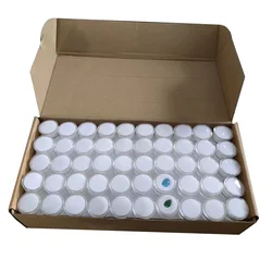 200Pcs Transparent Jewelry Storage Box round Gem Stone Display Case Loose Diamond Beads Piercing Showcase Nail Art Jar