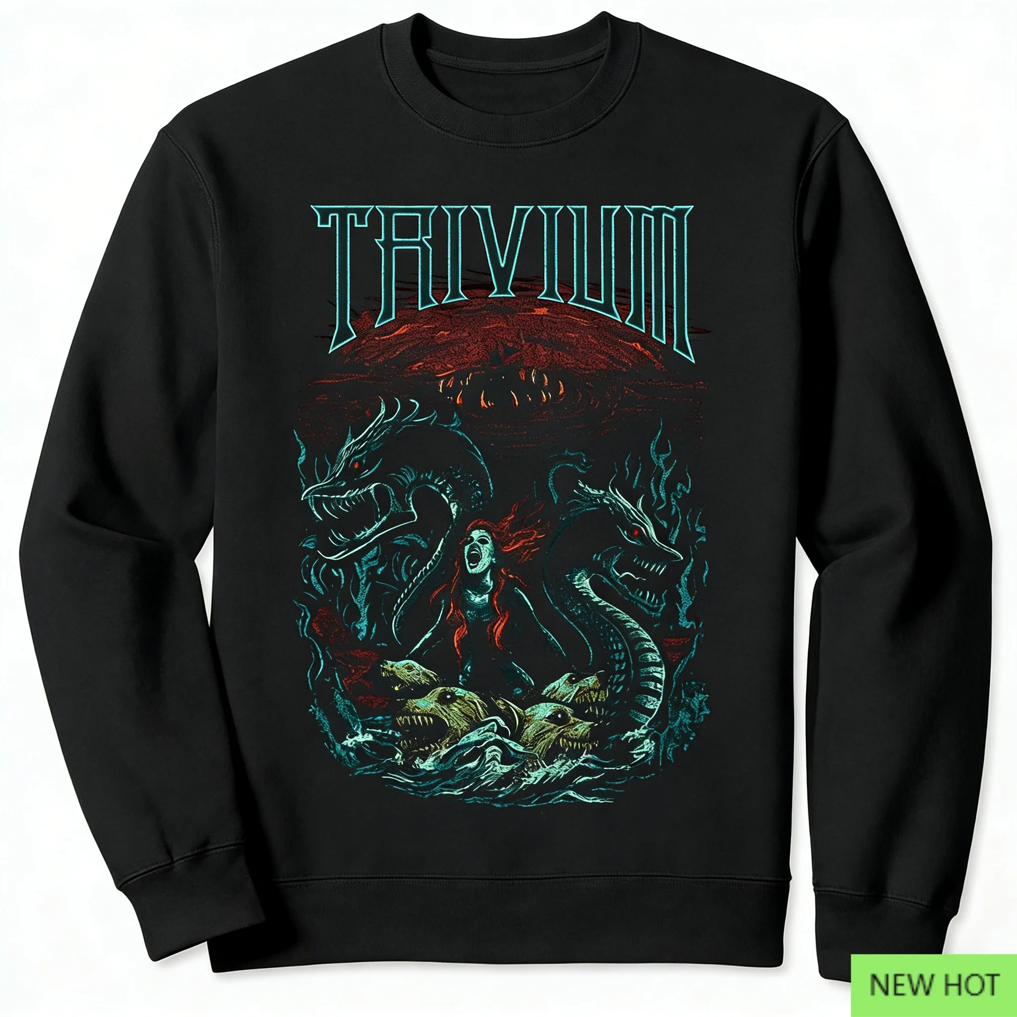 Felpa con cappuccio Trivium Mythic Dragon, felpa Metalcore, perfetta per i fan che amano US Metalcore e Dark Narrative Vibe