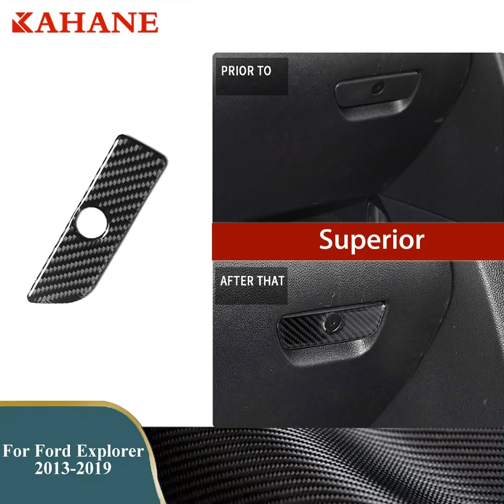 

For Ford Explorer 2013-2019 Premium Carbon Fiber Glove Box Switch Decorate Cover Trim High-Gloss Decorative Trim Kit Accessories