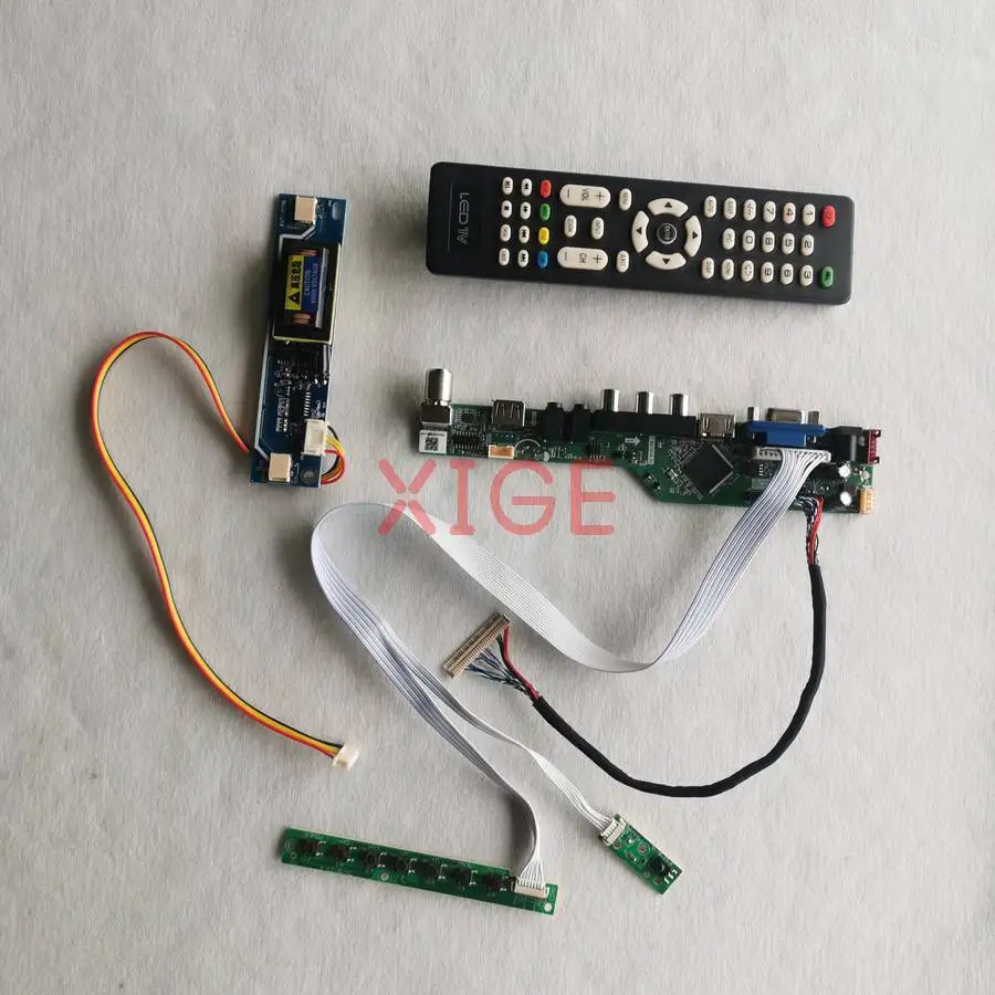 

For LP150X12 B150XN05 QD15XL15 QD15XL11 Screen Drive Controller Board Kit DIY 1024*768 2CCFL 1024x768 USB+AV+VGA+HDMI 30Pin LVDS