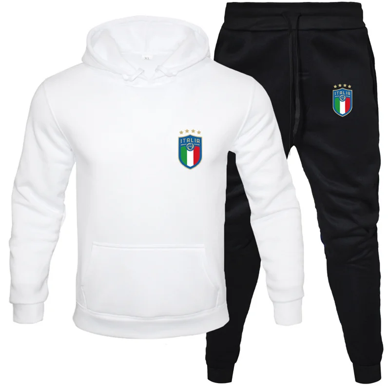 2024New Autumn Winter Hoodies+Pants Two Piece Set Men Womens Hoodies Tracksuits Jogger Pants thick Warm Clothes Men