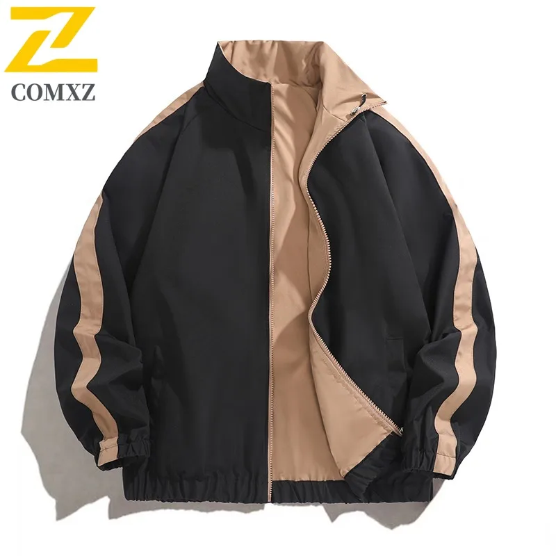 

COMXZ Windbreaker Men Women American Aviator Style Waterproof Windproof Baseball Jackets Multi-Pocket Casual for Outdoor Sport