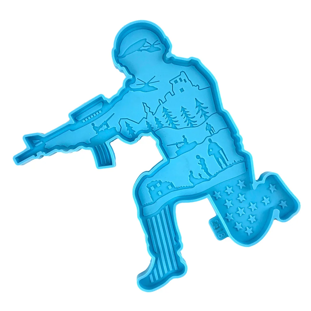 

Handmade Silicone Mold Soldier Shaped Reusable Flexible Mold for DIY Handicraft Soldier Ornaments Craft Accessory
