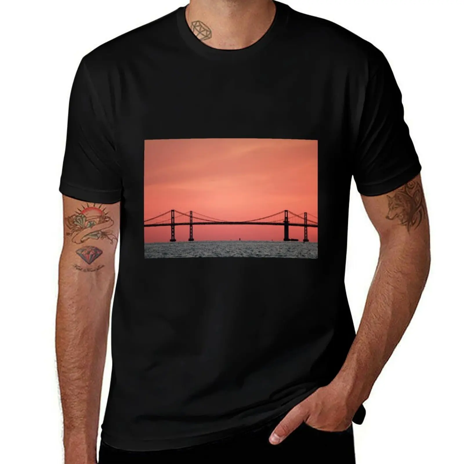 Chesapeake Bay Bridge T-Shirt Thanksgiving Casual Tee T-Shirt