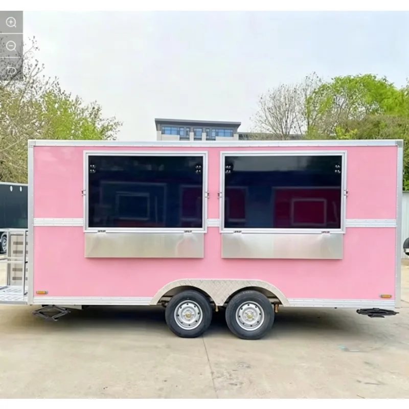 Mobile Food Truck with Full Kitchen Cheap Square Trailers Mobile Food Trailer For Sale