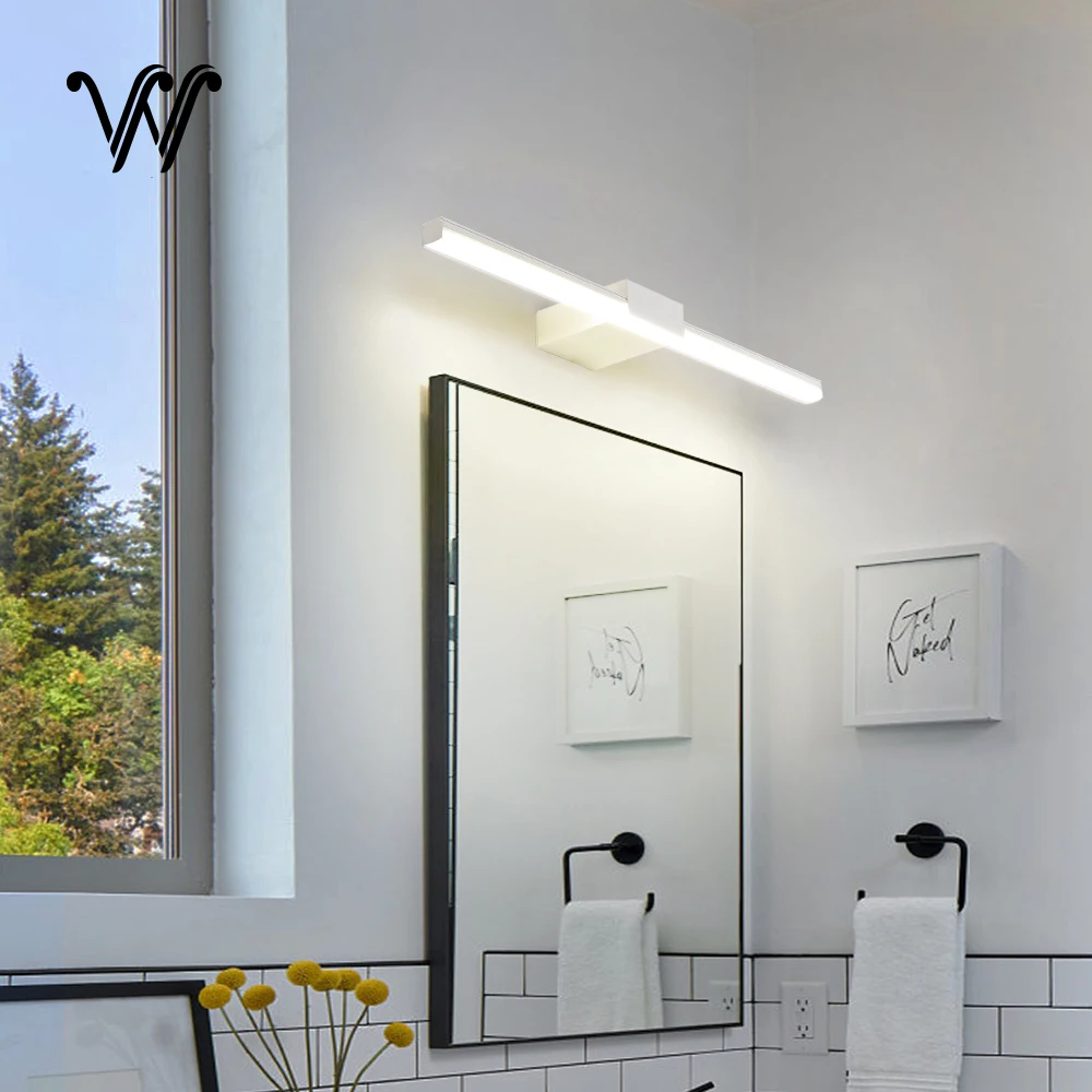 Modern Interior Wall Light Fixtures 40cm 55cm LED Wall Lamp Bathroom AC90-260V Wall Mounted Wall Light Sconces White