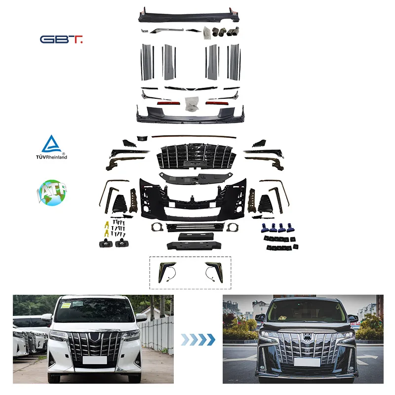 

ZAIQU Popular Alphard to Modellista Model Bumper Grill Upgrade Part for 2019-On Alphard Anh30 35 Model Body Kit
