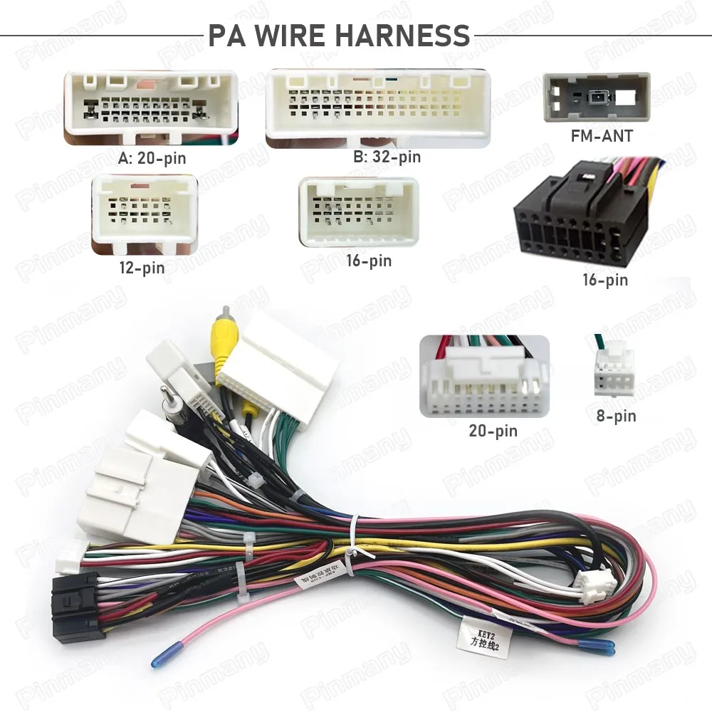 Pinmany NSC31 Car Radio Cable Wiring Harness Adapter with RAISE CAN BUS Decoder for Nissan Elgrand Murano Teana XV