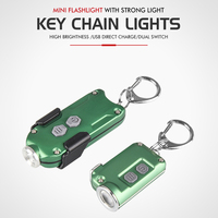 Mini LED Working Light Portable Pocket Flashlight USB Rechargeable Keychain Light Outdoor Camping Hiking COB Lantern Lamp