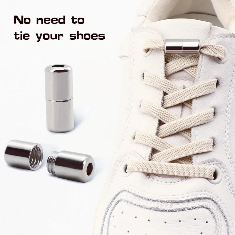

1 Pair Stretchy Elastic Shoelaces for Sneakers Flat No Tie Laces for Kids Adults Running Walking Shoes 0.6cm Width