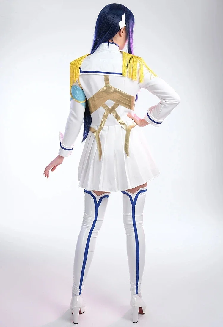 Costume de Cosplay de Satsuki Kiryuin avec Perruque pour Fille, Interrupteur Uniforme, Robe de Marin, Vêtements de ixd'Halloween et de Carnaval