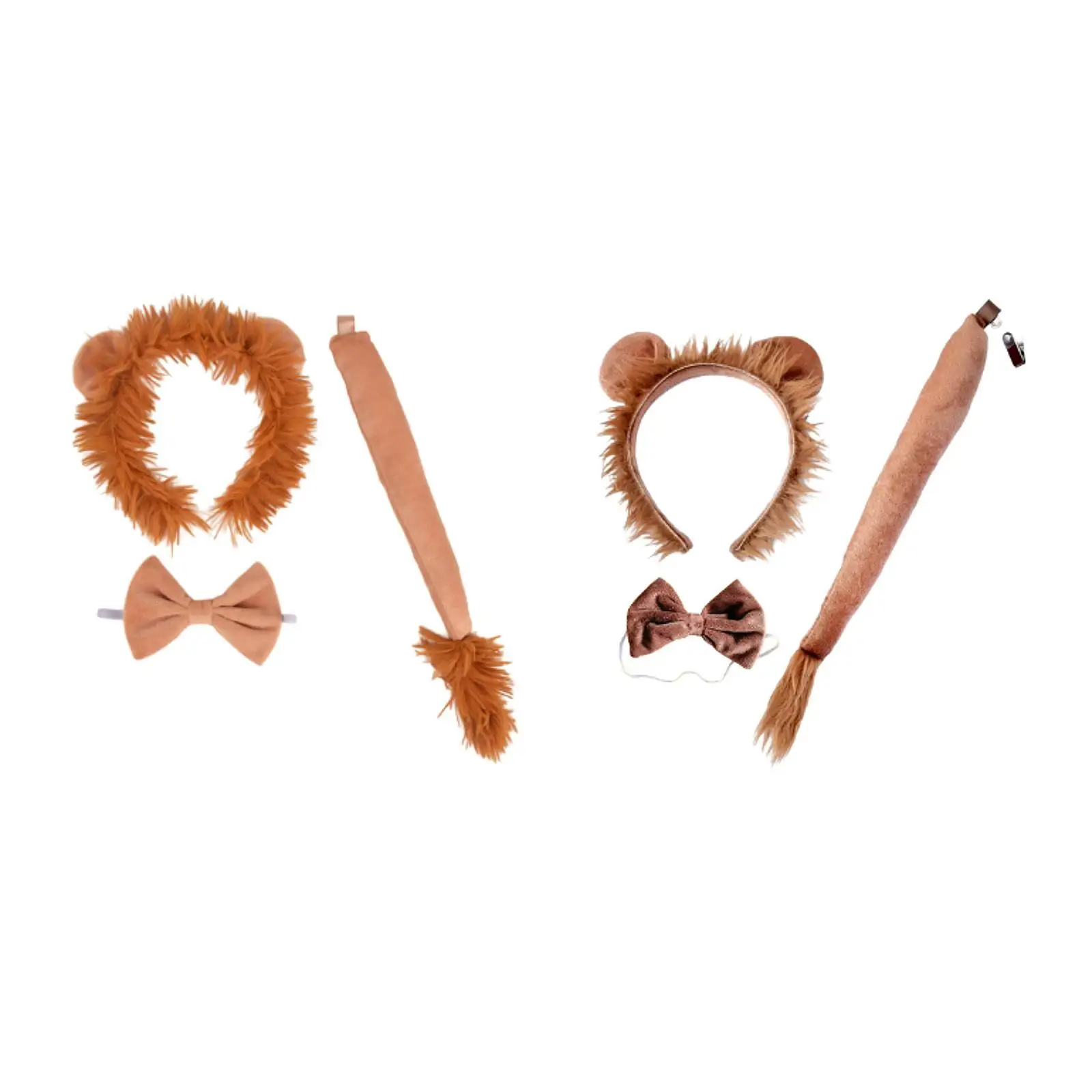 Divertido conjunto de disfraz de animales para niños, accesorio de cola, diadema con orejas, vestido elegante para niños