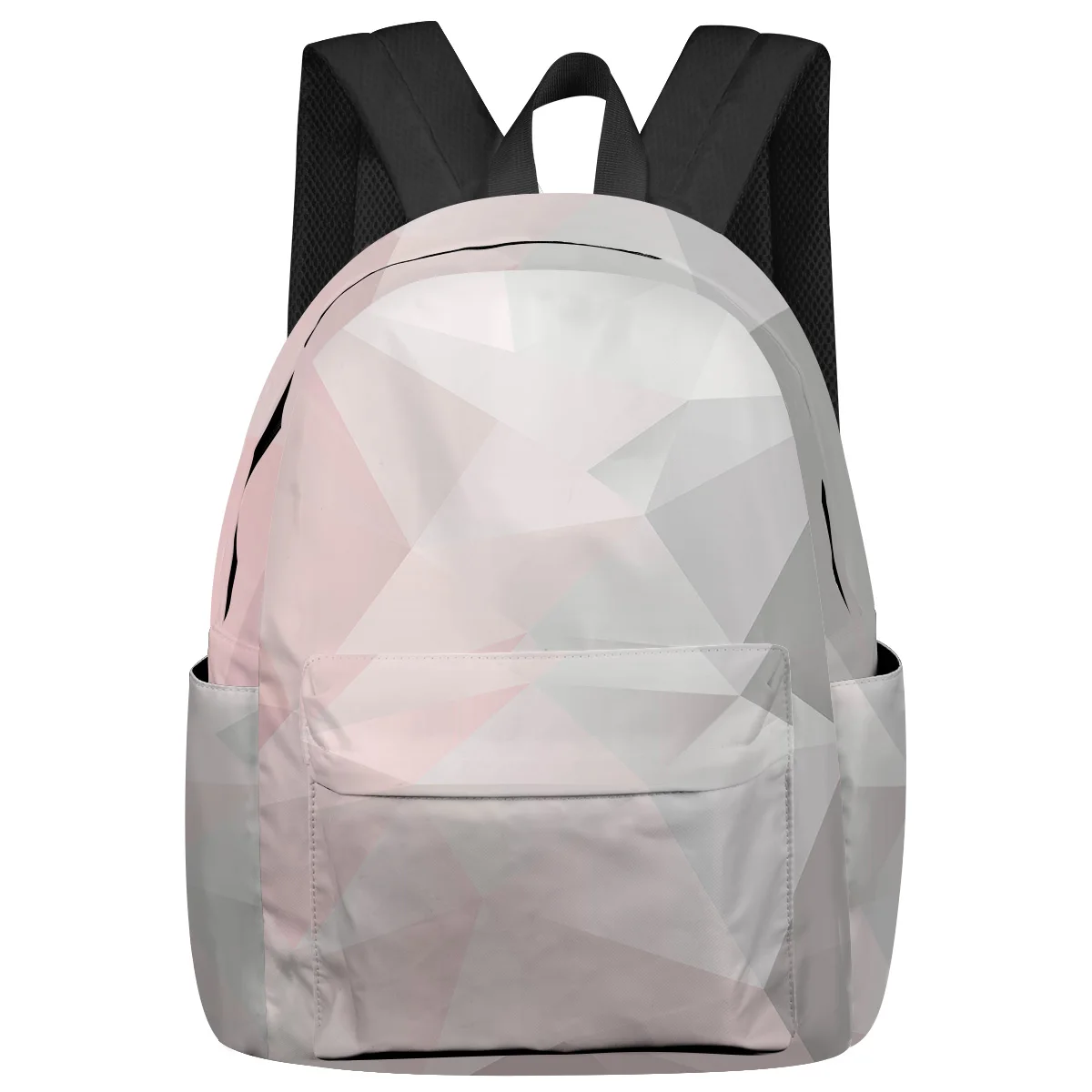 

Geometric Pink Gray Gradient Triangle Backpacks Teenagers Student School Bags Laptop Backpack Men Women Female Travel Mochila