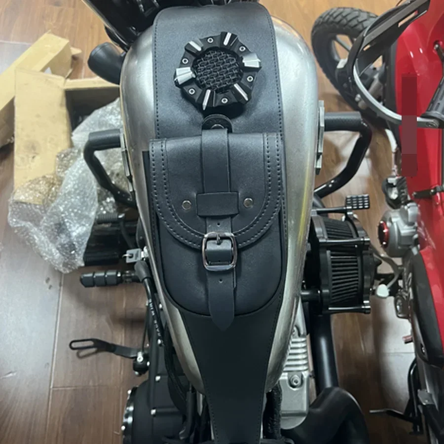 For Harley Davidson 883 1200 XL Sportster Motorcycle Detachable Leather Fuel Tank Bag