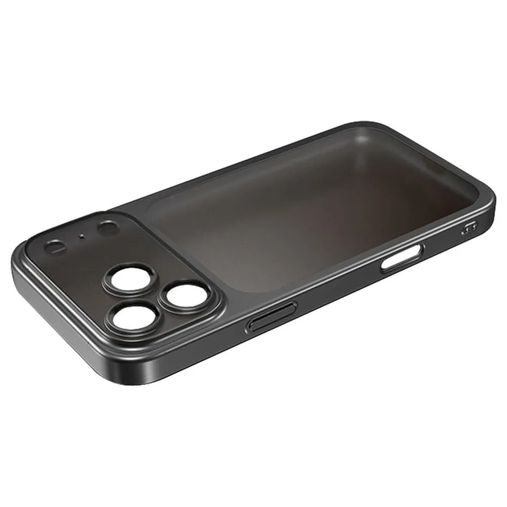 

Противоударный матовый полупрозрачный чехол для iPhone 17 Pro Max/17 Pro/17 - защита объектива камеры, металлическая оправа