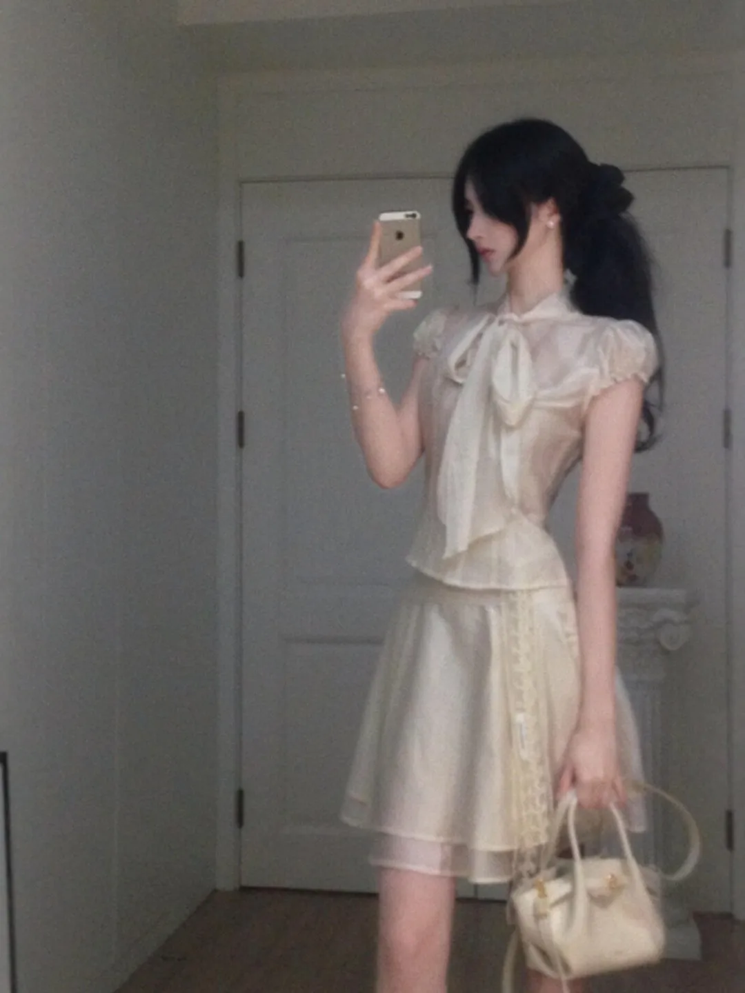 

Elegant Two-Piece Set Top And Half Skirt Comfortable Short Sleeve T-Shirt High Waist Cotton Summer Fashion Outfit for Women