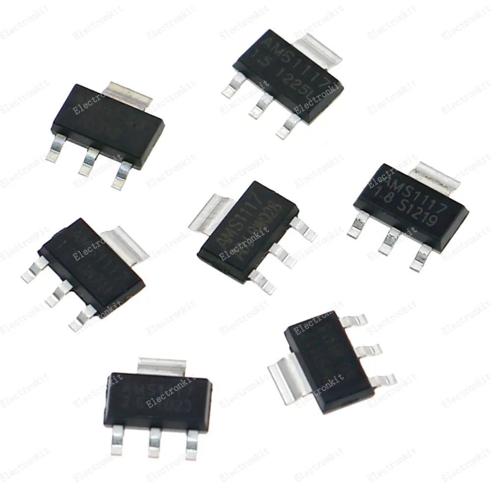 70pcs AMS1117-ADJ 1.2V 1.5V 1.8V 2.5V 3.3V 5V SOT-223 Basse Tension de Chute Sochi SMD Transistor Kit Triode Tube DIY Set Box