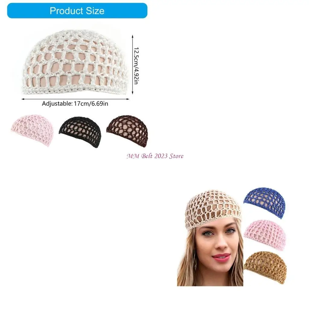 

49ME Headpiece Handmade Hair Net for Dress up Casual Wear Party Headgear Pullover