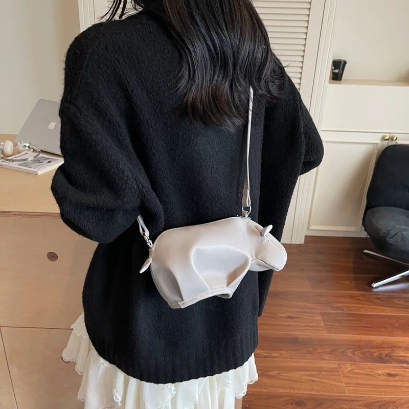 

New Internet Celebrity Small Square Bag Women, Creative Messenger Bag, Personalized Trend, Texture Versatile Out of The Street