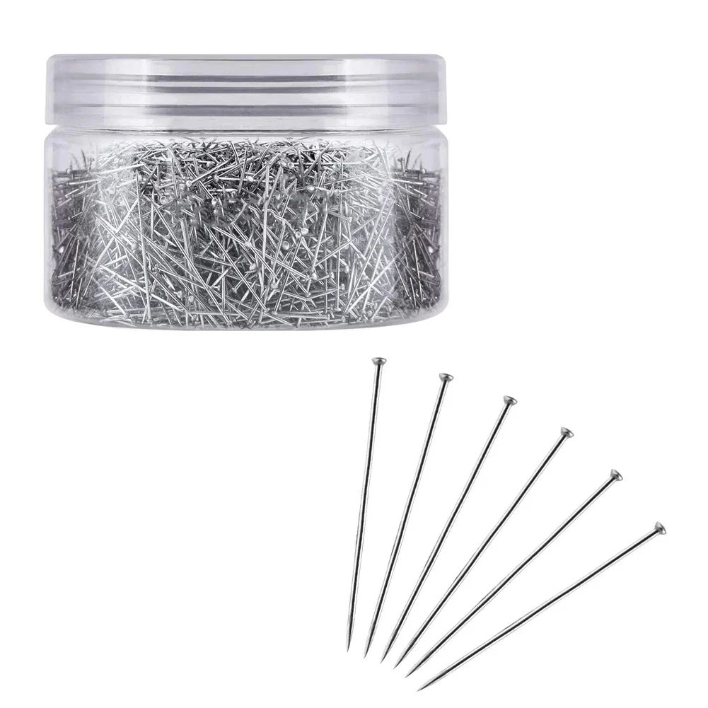 Time And Effort Fine Satin Pin Dressmaker Pins Silver Stainless Steel 600PCS Dressmaker Pins Wear And Reliable