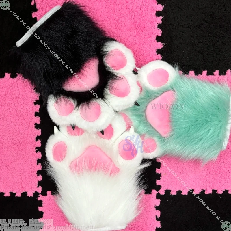 

Anime Furrsuit Kawaii Animal Furry Cosplay Cat Rabbit Dog Fox Paws Gloves Prop Accessories Halloween Lolita Cute Jirai Kei Girls