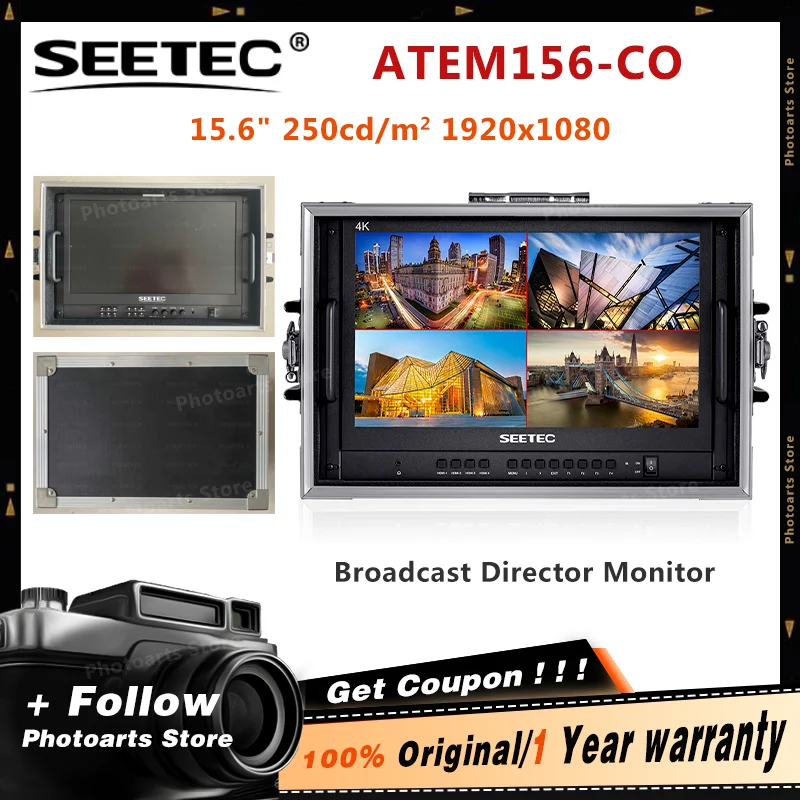 SEETEC ATEM156-CO 15,6-дюймовый 4K HDMI-совместимый мультивызовный портативный монитор режиссера прямой трансляции ATEM Mini Mixer Pro